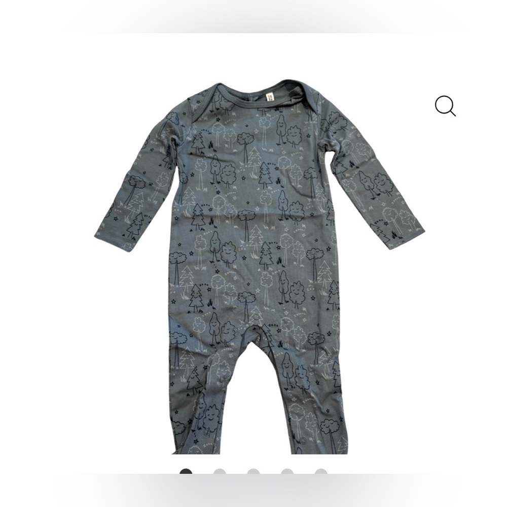 Stella McCartney Kids Blue One Piece Footie sleeping Tree Print - Picture 1 of 5